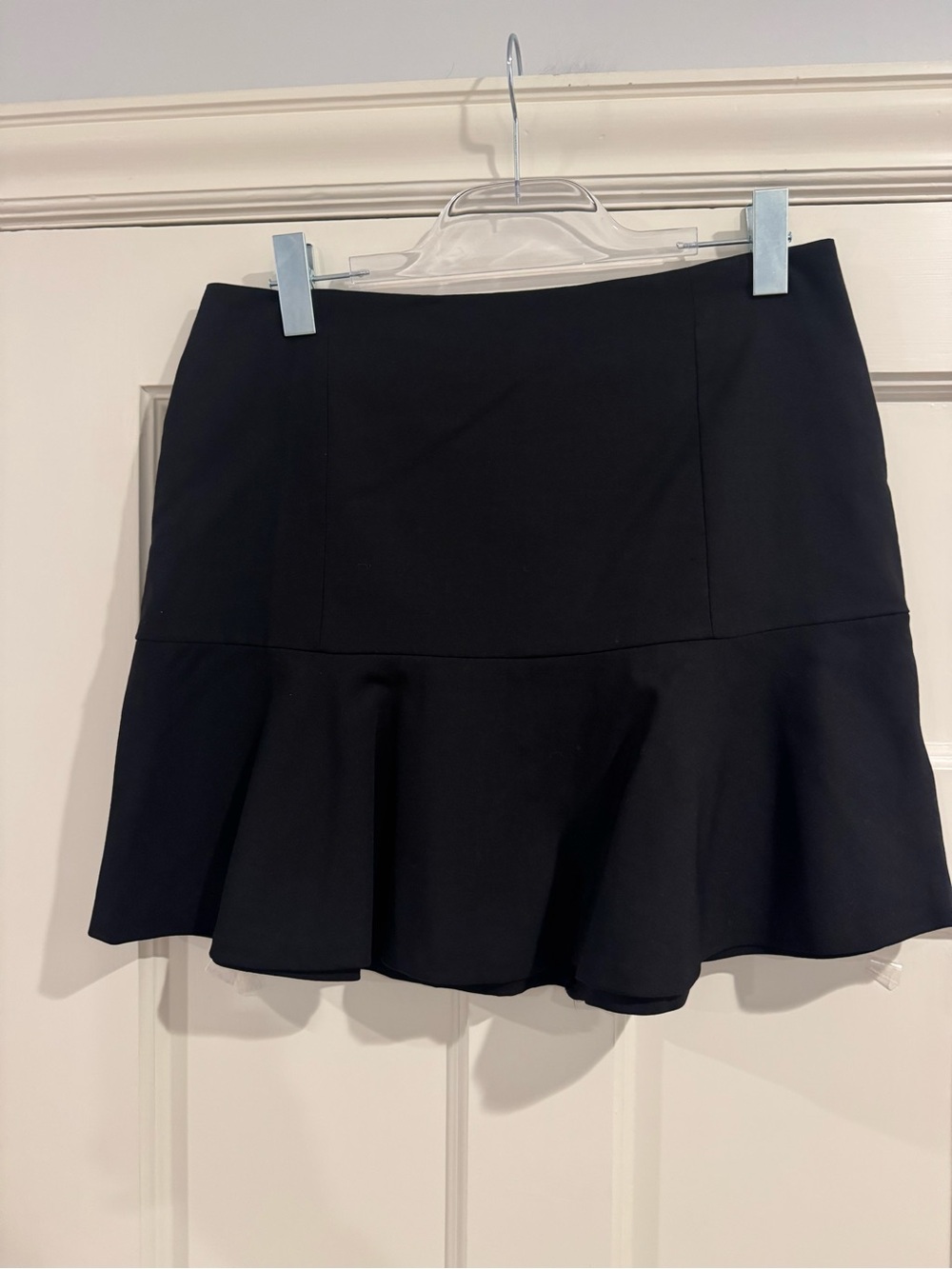 Theory Black Circle Skirt with Flared Hem